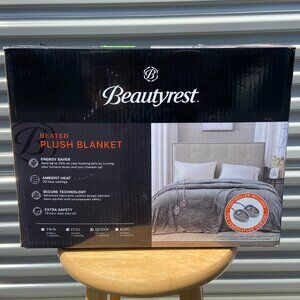Beautyrest Heated Plush Blanket - Queen 60x70" Bed Mattress BRAND NEW